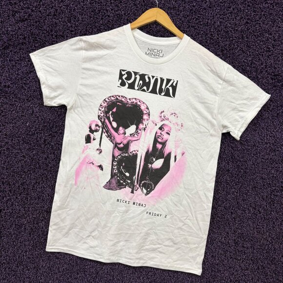 Nicki Minaj Pink Friday 2 Album Collage Hip Hop T-Shirt M - Picture 3 of 4